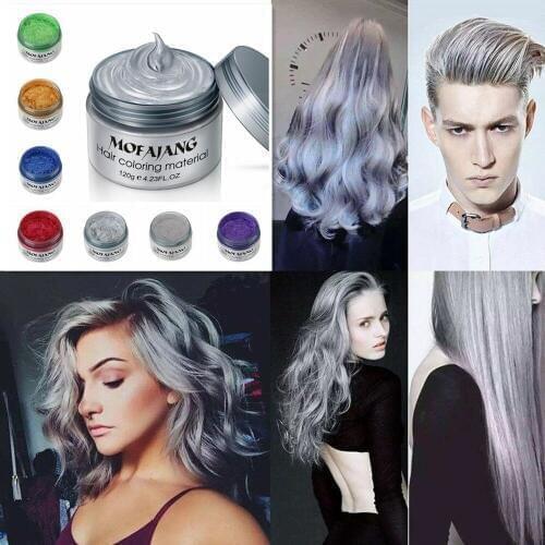 Temporary Hair Dye Modeling Hair Color Cream No Damage Hair Wax Mud Dye Cream Easy To Color