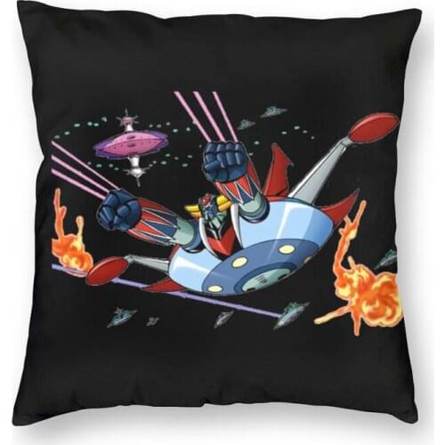 Atlas UFO Robot Cushion Cover Sofa Home Decor Grendizer Goldorak Anime Manga Square Throw Pillow Cover 45x45