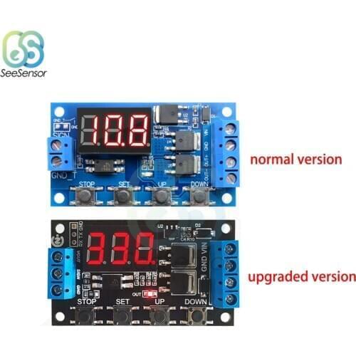 DC 12V 24V Dual MOS LED Digital Time Delay Relay Trigger Cycle Timer Delay Switch Circuit Board Timing Control Module DIY