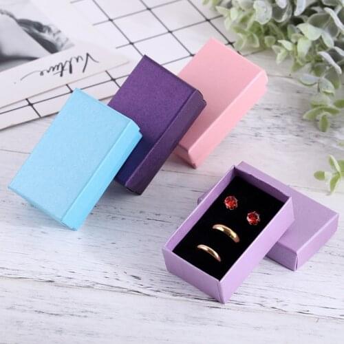 Multicolor Cardboard Jewelry Box Set Gifts Present Storage Display Boxes For Necklaces Bracelets Earrings Rings Necklace 2 Sizes