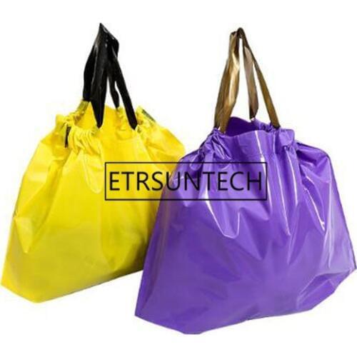 Multifunction Plastic Bag With Handles Festival Gift Bag Toggery Shopping Bags Clothing Drawstring Pouch