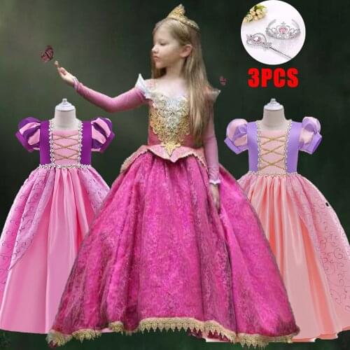 Fancy Cosplay Dress For Girl Costume Princess Christmas Kid Dresses Halloween Carnival Girl Party Wedding Dress Children Clothes
