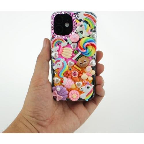 New for iphone 12 mini 11 7 8 plus x xsmax xr se pro max kawaii phone case candy unicorn silica gel case apple case phone covers