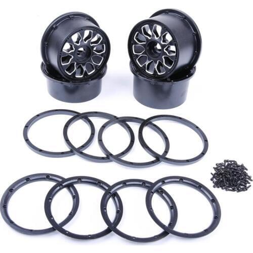 Dark Knight (Wildflower) Aluminum Alloy Rims Fits King Motor Buggies HPI 5B, SS, 2.0, Rovan Buggy and other Bajas with 24mm hex