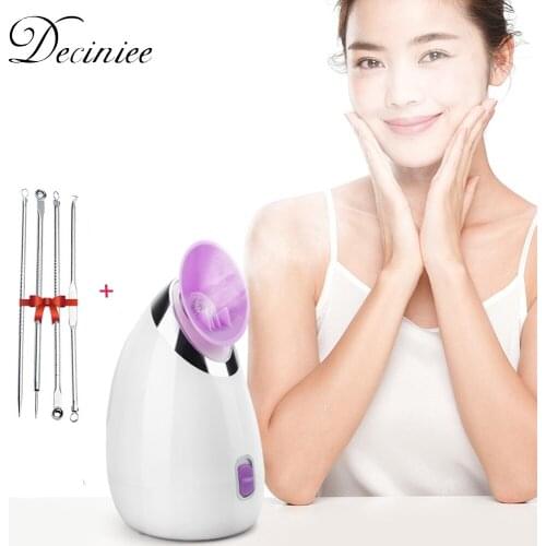 Face Steamer for Facial Deep Cleaning Home Facial Spa Warm Mist Humidifier Atomizer Sauna with Blackhead Stainless Steel Kit4pcs