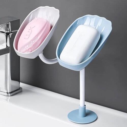 Shell Plastic Drain Soap Box Bathroom Non-Perforated Wash Basin Wall-Mounted Coutive Shell Soap Holder Bathroom Acc Dropshipping