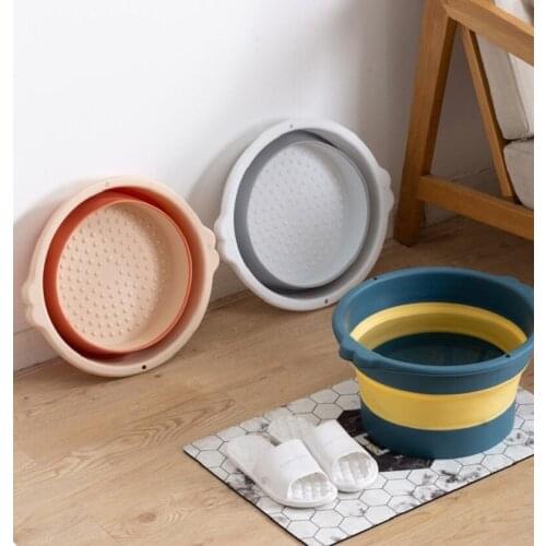 Portable Foldable Plastic Foot Bath Barrel Massage Foot Barrel Portable Foot Bath Tub Thickened and Heightened Foot Bath Barrel