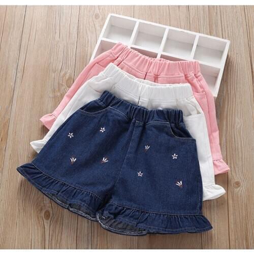 Girls Summer Pnats New Children Shorts Kids Casual Cotton Pants Clothing For Baby Gilrs Fashion Sports Short Pants 4-10T