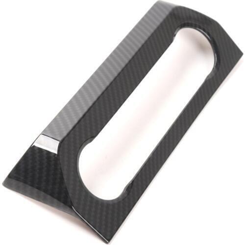 Carbon Fiber Style Car Interior Central Air Conditioner Adjust Switch Button Frame Trim Styling For Ford F150 2015+ ABS