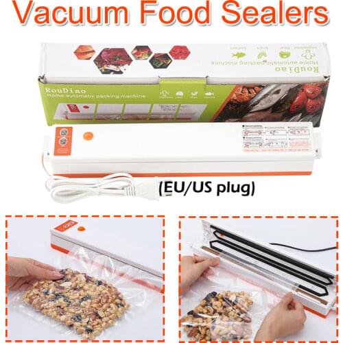 Black Orange Vacuum Food Sealers Kitchen Food Keep Fresh Convenient Packaging Machine Plastic Sealing with 10pcs Vacuum Bags