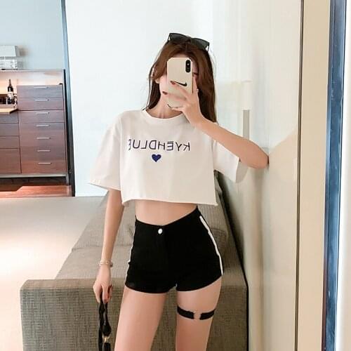 Women Sexy Loose Short T-Shirt Shorts Casual Two Piece Clothing Shorts Set Female New Summer O-Neck Casual Sets Hip-hop Style