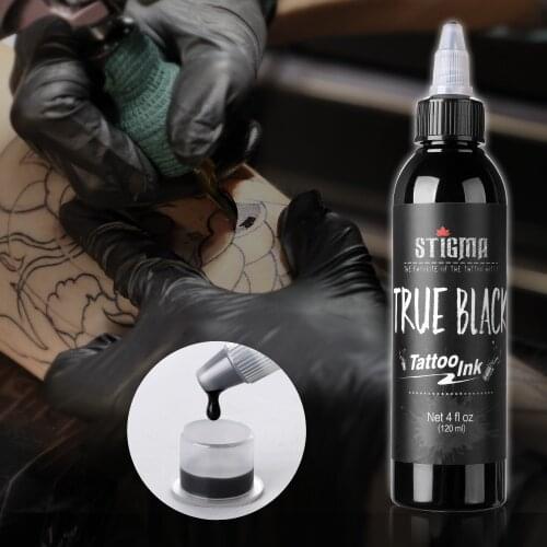 1Pcs 120ml 4 Colors Tattoo Ink Black Long Lasting Semi Permanent Tattoo Supplies Professinal Microblading Ink For Body Art Paint