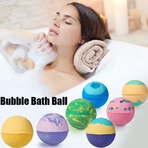 10 Flavors Bubble Bath Ball Bomb Aromatherapy Body Care Cleaning Exfoliating Bathing Ball Moisturizing Skin Spa Sea Salt Ball