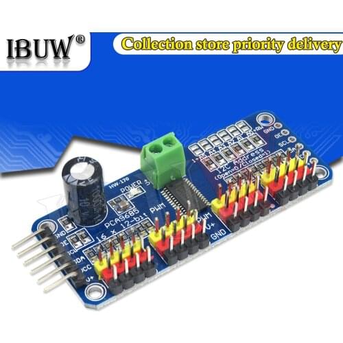 16-Channel 12-bit PWM/Servo Driver - I2C interface - PCA9685 for Arduino Raspberry Pi DIY Servo Shield Module