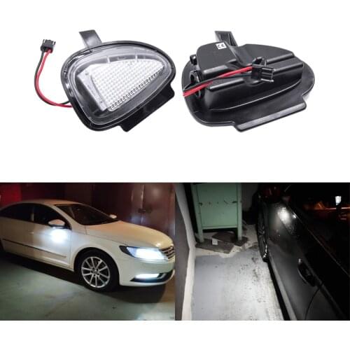 2PCs Canbus SMD White Led Under Side Mirror Puddle Light Module For VW Golf MK6 6 MKVI C45 Cabriolet Touran 2010-2019