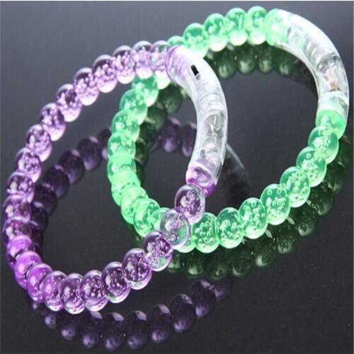2015 New Design Wholesale Flash Light LED Bracelet Acrylic Bangles More Colors LED Bracelets For Party Bar Concert
