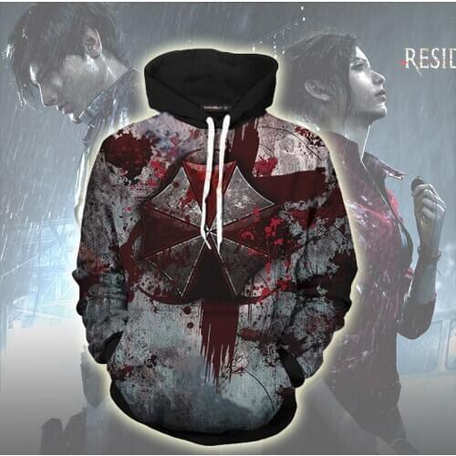 2019 Newest Cosplay Costume Residents RE 2 Hoodies Halloween Cosplay Jacket Halloween Clothing