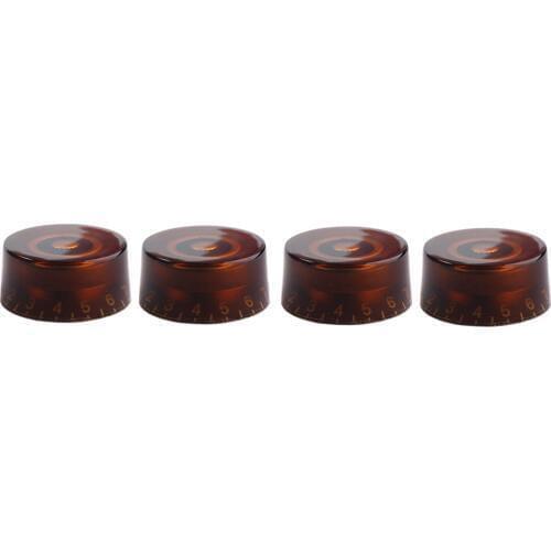 4pcs Guitar Speed Volume Knobs For LP SG Style Guitar Parts Brown
