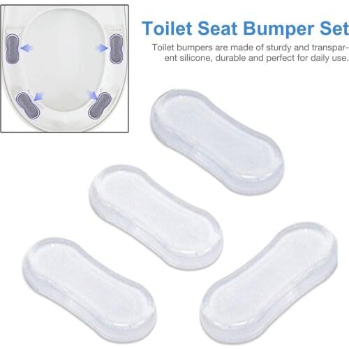 4PCS Universal Toilet Seat Bumpers With Strong Adhesive For Bidet Attachment Protection Pads Bathroom Accessories Replacement #D