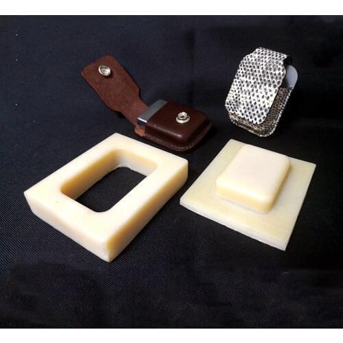 75x53x25mm leather craft fire lighter plastic fixed modeling shape mold send with acylic template