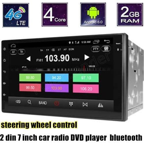 New arrival screen mirroring Android 6.0 4G Wifi Car DVD GPS 2 din Stereo Radio Bluetooth Player 7 inch