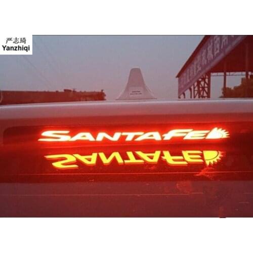Free shipping Carbon Fiber Stickers And Decals High Mounted Stop Brake Lamp Light Car Styling for Hyundai 2013-2016 SANTAFE