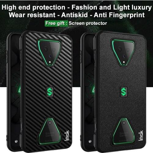 For Xiaomi Black Shark 3 /3 Pro imak Phone Case Luxury Shockproof Classic Soft TPU Rubber Case Cover