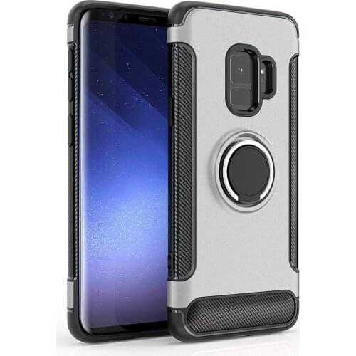 50pieces DHL Ring Case For Samsung Note 10 Plus S10 S8 S9 Plus Note 8 9 Magnetic Armor Holder Silicone Soft Cover