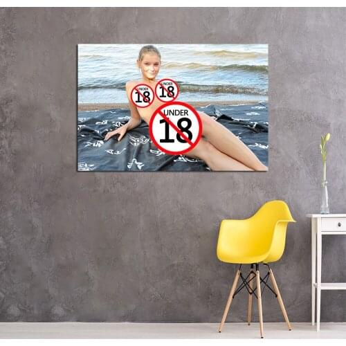 Decorative Canvas Paintings Sexy Young Girl Photo Posters and Prints Wall Art For Room Decor