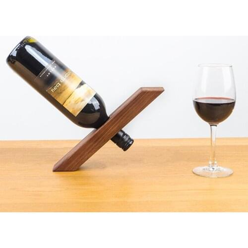 Home red wine rack decoration creative solid wood personality display stand wine rack modern simple wood storage bottle