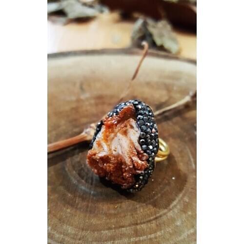 Dr Stone natural Stone Vanadinite Stone 22 carat gold plated female Even 418647410