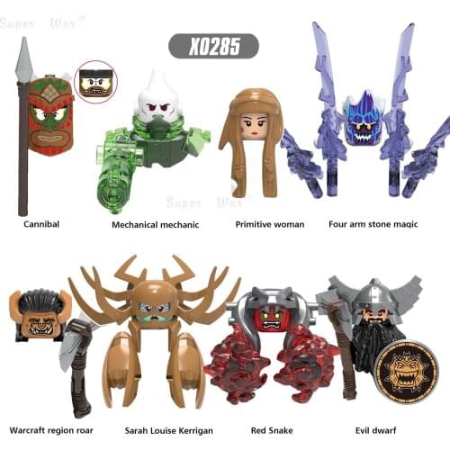 Single GAME Fighter model Figures Head accessories Building Blocks toys for children Series-065 X0283 X0285 XH1491 XH1492 XH1493