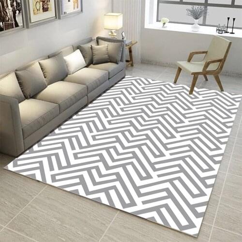 Geometric 3D Printing Carpets For Living Room bedroom Wood Floor Mat/Rugs Non-slip Antifouling Carpet Home Parlor Factory Supply