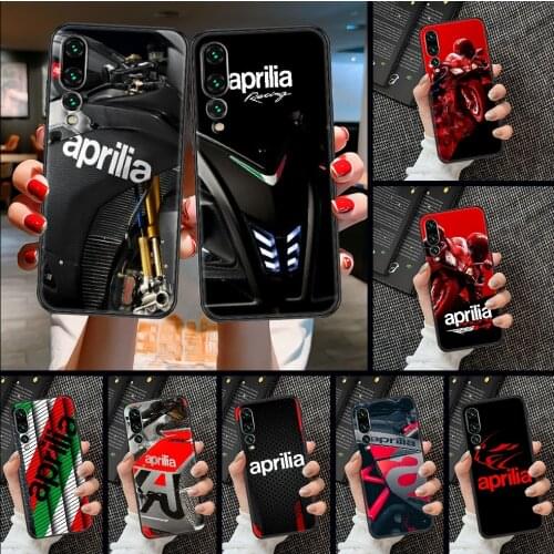 Italy Motorcycle Aprilia Racing Phone case For Huawei P Mate P10 P20 P30 P40 10 20 Smart Z Pro Lite 2019 black fashion shell