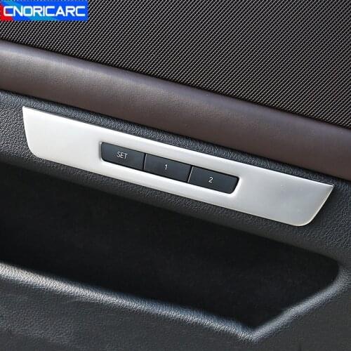 Car Door Seat Memory Buttons Frame Decoration Cover For BMW 5 Series F10 F18 2011-17 Stainless Steel Interior Accessories