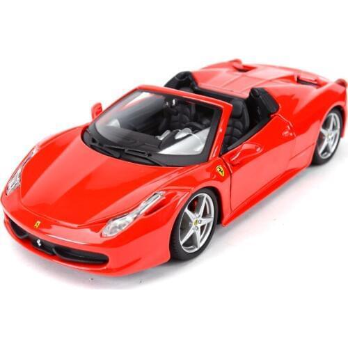 Bburago 1:24 Ferrari 458 Spider Sports Car Static Die Cast Vehicles Collectible Model Car Toys