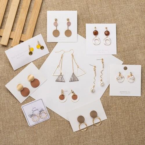 LOVR Korean Acrylic Pearl Earrings for Women Fashion Vintage Geometric Small Dangle Earrings Hanging Drop Earrings 2020 Jewelry