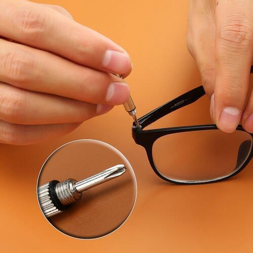 Fashion 3 in1 Eyeglass Screwdriver Hand Tools 3 in1 Eyeglass Screwdriver Sunglass Watch Repair Kit with Keychain