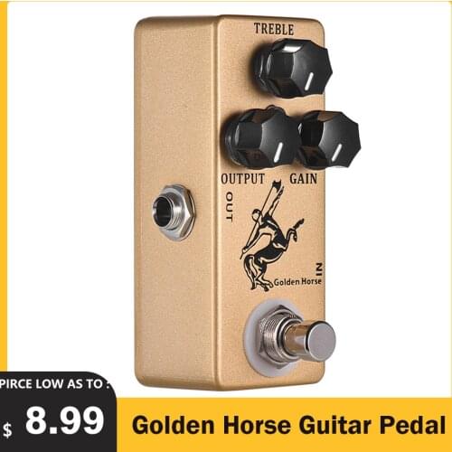 Golden Horse Overdrive Pedal Guitar Effect Pedal Mini Klon Centaur pedal guitar pedal True Bypass Guitar Accessories