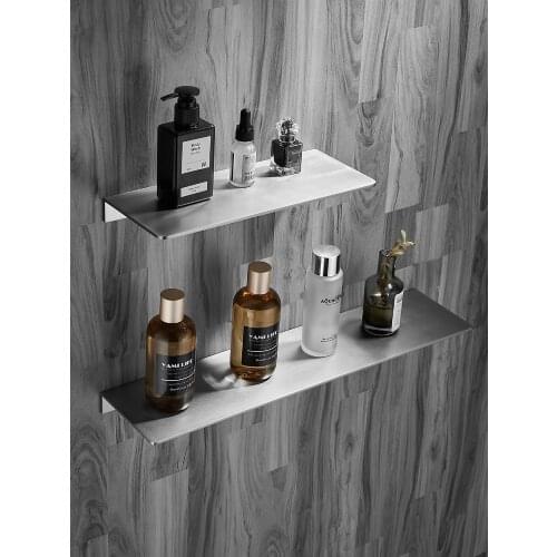 Bathroom Shelf 20/30/40/50cm Brushed Chrome Shower Rack Corner Shelf Square Bath Shower Shelf Bathroom Storage Organizer Rack