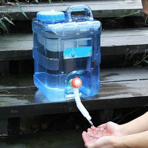 Portable Car Driving Water Bucket 10L PC Thickened Camping Water Tank Portable Water Container With Faucet For Camping Hiking
