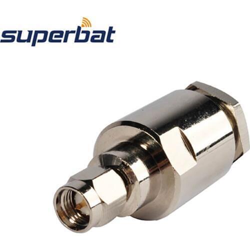 Superbat SMA Plug Straight Crimp Attachment Cable Mount RF Coaxial Connector 50 Ohm for Coaxial Cable LMR400,RG213