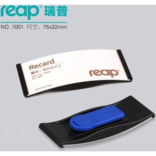 Reap7001 10pcs/1 Lot Abs 78*32mm Magnetic Name Tag Badge Holder Magnet Badges Id Holders Work Employee Card