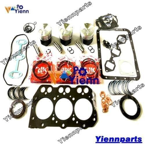For VOLVO D1.1DCBE4 D1.1 Overhaul Rebuild Kit with Piston Ring Gasket Kit Bearing Set 4601 Excavator Engine Repair Parts