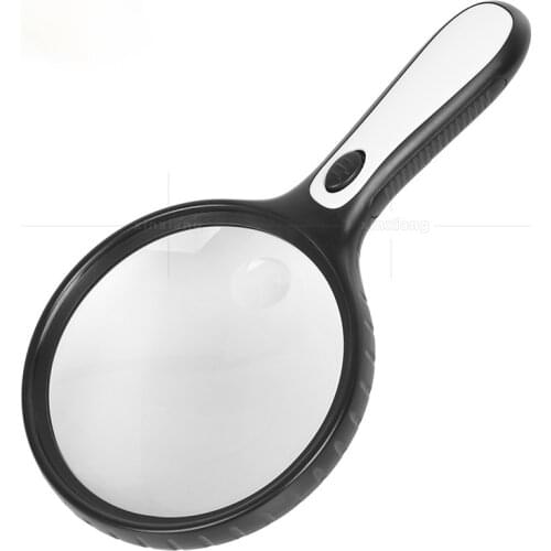 Handheld Illuminated Magnifier Magnifying Glass Aid Reading for Seniors loupe Jewelry Repair Tool With 4 LED