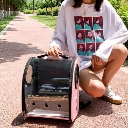 Pet Carrier Backpack for Parrot Bird Carrier Travel Bag Transparent Cover Breathable