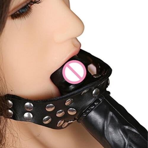SEX BONDAGE EROTIC SILICON STRAP ON MOUTH DILDO FOR WOMEN - BDSM COUPLES - SEX TOY ORAL ANAL