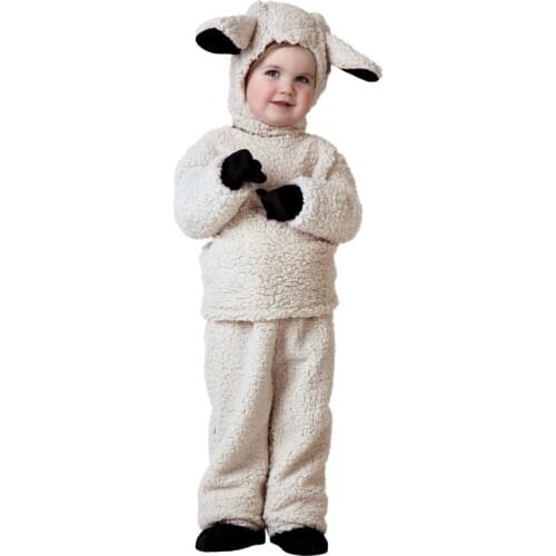 Snailify Woolly Sheep Toddler Costume Kids Animal Costume Little Lamb Halloween Costume For Baby Carnival Party