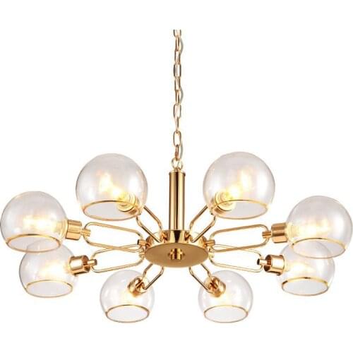 Nordic Modern Iron Herringbone Branch Pendant Light Glass Ball Bubble Living Room Restaurant Bedroom Bar Hanging Lighting E27