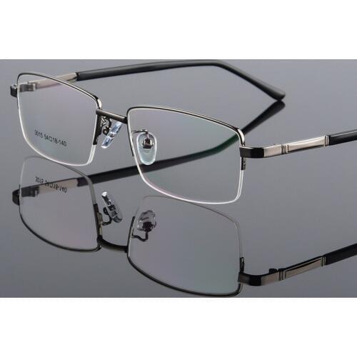 Ultra-light Titanium Alloy Electroplated Metal Eyeglasses frame with Flexible Temple Arms Full Glasses Frame with 4Colors